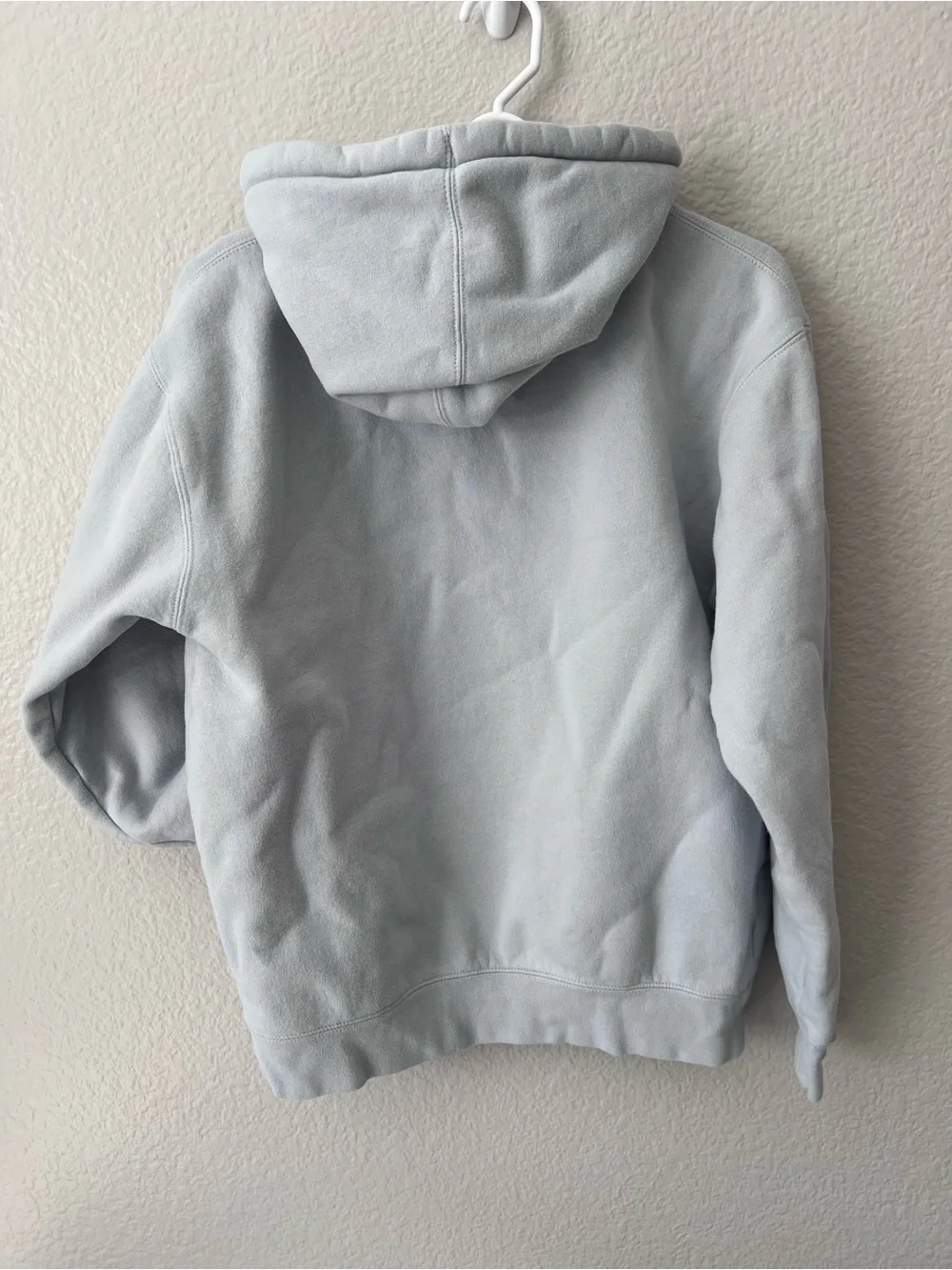 Light Blue Glossier Hoodie in Size Small